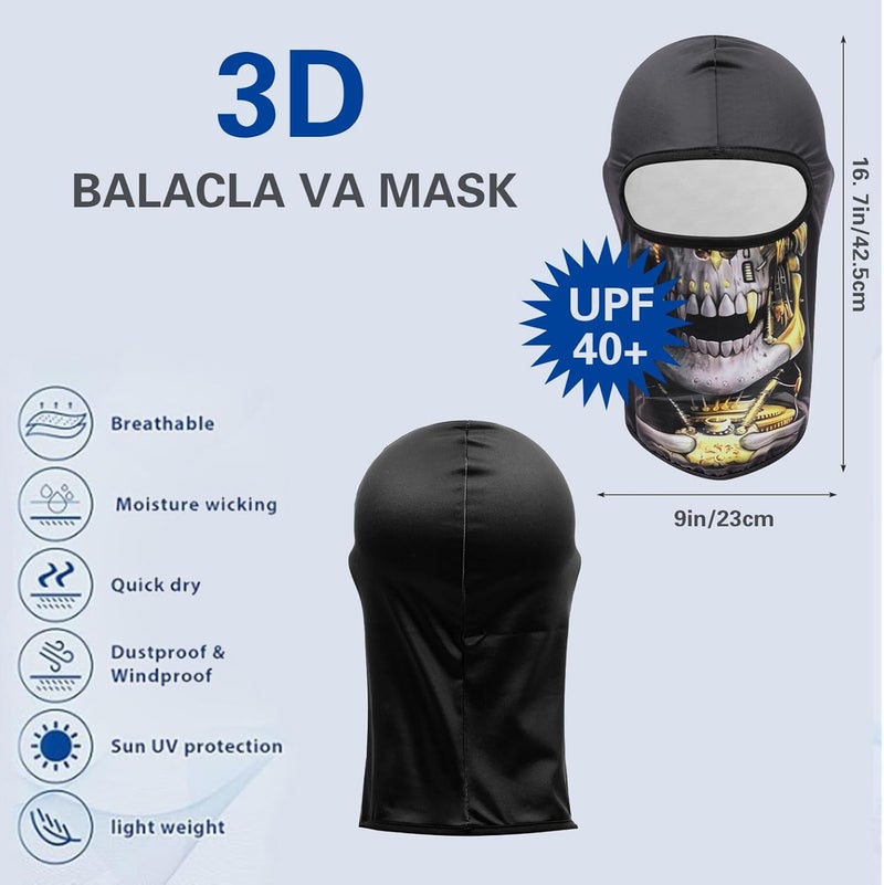 Cutewing Balaclava Mask 3D Print Full Face Mask Cooling Neck Gaiter Sun Protection Face Cover Mask Windproof Ski Mask - Image 3